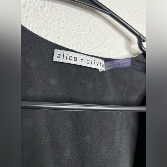 Alice and Olivia Sandra Embroidered Wrap Dress 6 - Picture 4 of 5